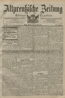 Altpreussische Zeitung, Nr. 173 Freitag 27 Juli 1900, 52. Jahrgang