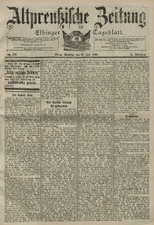 Altpreussische Zeitung, Nr. 175 Sonntag 29 Juli 1900, 52. Jahrgang