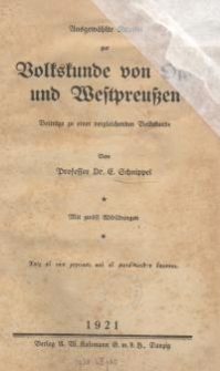 Ausgewählte Kapitel zur Volkskunde von Ost- und Westpreussen