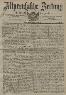 Altpreussische Zeitung, Nr. 179 Freitag 3 August 1900, 52. Jahrgang