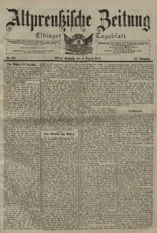 Altpreussische Zeitung, Nr. 181 Sonntag 5 August 1900, 52. Jahrgang