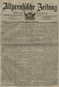 Altpreussische Zeitung, Nr. 182 Dienstag 7 August 1900, 52. Jahrgang