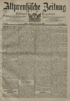 Altpreussische Zeitung, Nr. 183 Mittwoch 8 August 1900, 52. Jahrgang