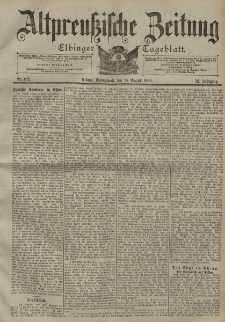 Altpreussische Zeitung, Nr. 192 Sonnabend 18 August 1900, 52. Jahrgang