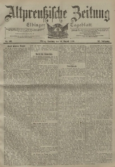 Altpreussische Zeitung, Nr. 193 Sonntag 19 August 1900, 52. Jahrgang