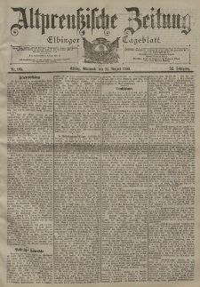 Altpreussische Zeitung, Nr. 195 Mittwoch 22 August 1900, 52. Jahrgang