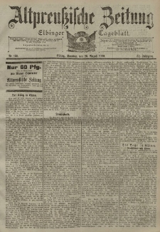 Altpreussische Zeitung, Nr. 199 Sonntag 26 August 1900, 52. Jahrgang