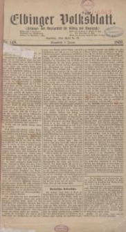 Elbinger Volksblatt (Zeitungs= und Anzeigeblatt für Elbing und Umgegend) 1869