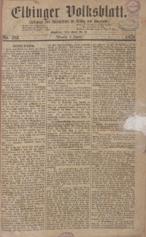 Elbinger Volksblatt (Zeitungs= und Anzeigeblatt für Elbing und Umgegend) 1870