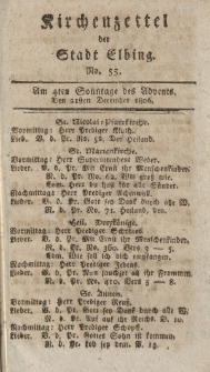 Kirchenzettel der Stadt Elbing, Nr. 55, 21 Dezember 1806
