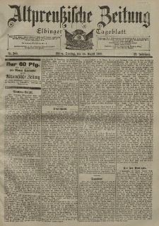 Altpreussische Zeitung, Nr. 200 Dienstag 28 August 1900, 52. Jahrgang