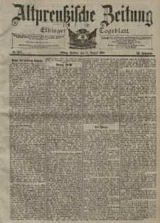 Altpreussische Zeitung, Nr. 203 Freitag 31 August 1900, 52. Jahrgang