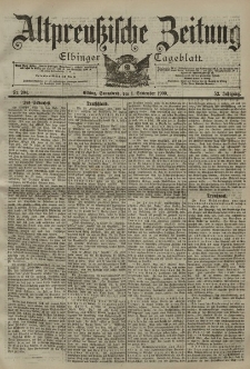 Altpreussische Zeitung, Nr. 204 Sonnabend 1 September 1900, 52. Jahrgang