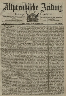 Altpreussische Zeitung, Nr. 205 Sonntag 2 September 1900, 52. Jahrgang