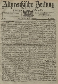Altpreussische Zeitung, Nr. 210 Sonnabend 8 September 1900, 52. Jahrgang