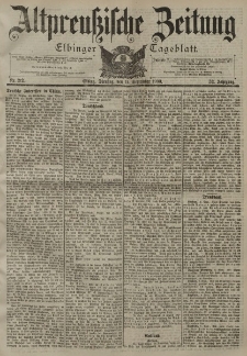 Altpreussische Zeitung, Nr. 212 Dienstag 11 September 1900, 52. Jahrgang