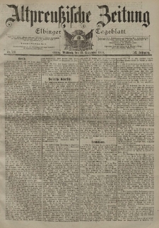 Altpreussische Zeitung, Nr. 213 Mittwoch 12 September 1900, 52. Jahrgang