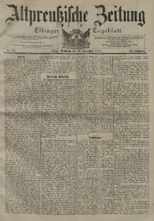 Altpreussische Zeitung, Nr. 213 Mittwoch 12 September 1900, 52. Jahrgang