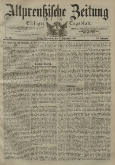 Altpreussische Zeitung, Nr. 216 Sonnabend 15 September 1900, 52. Jahrgang