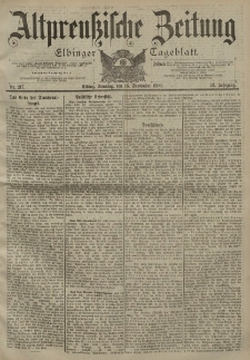 Altpreussische Zeitung, Nr. 217 Sonntag 16 September 1900, 52. Jahrgang
