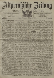 Altpreussische Zeitung, Nr. 219 Mittwoch 19 September 1900, 52. Jahrgang