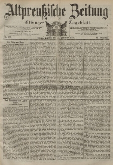 Altpreussische Zeitung, Nr. 223 Sonntag 23 September 1900, 52. Jahrgang