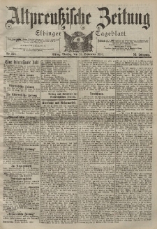 Altpreussische Zeitung, Nr. 224 Dienstag 25 September 1900, 52. Jahrgang