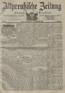 Altpreussische Zeitung, Nr. 226 Donnerstag 27 September 1900, 52. Jahrgang