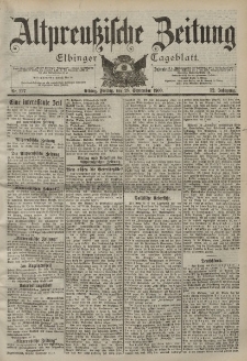 Altpreussische Zeitung, Nr. 227 Freitag 28 September 1900, 52. Jahrgang