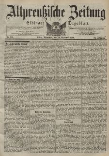 Altpreussische Zeitung, Nr. 228 Sonnabend 29 September 1900, 52. Jahrgang