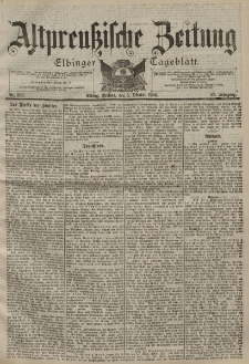 Altpreussische Zeitung, Nr. 233 Freitag 5 Oktober 1900, 52. Jahrgang