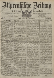 Altpreussische Zeitung, Nr. 236 Dienstag 9 Oktober 1900, 52. Jahrgang
