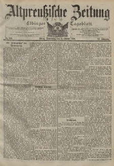 Altpreussische Zeitung, Nr. 237 Mittwoch 10 Oktober 1900, 52. Jahrgang