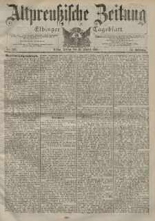 Altpreussische Zeitung, Nr. 239 Freitag 12 Oktober 1900, 52. Jahrgang