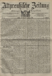 Altpreussische Zeitung, Nr. 241 Sonntag 14 Oktober 1900, 52. Jahrgang