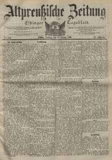 Altpreussische Zeitung, Nr. 242 Dienstag 16 Oktober 1900, 52. Jahrgang