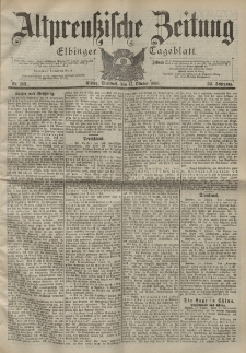 Altpreussische Zeitung, Nr. 243 Mittwoch 17 Oktober 1900, 52. Jahrgang