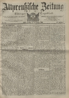 Altpreussische Zeitung, Nr. 245 Freitag 19 Oktober 1900, 52. Jahrgang