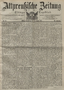 Altpreussische Zeitung, Nr. 246 Sonnabend 20 Oktober 1900, 52. Jahrgang