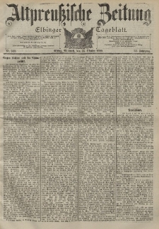 Altpreussische Zeitung, Nr. 249 Mittwoch 24 Oktober 1900, 52. Jahrgang