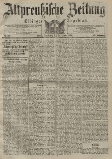 Altpreussische Zeitung, Nr. 250 Donnerstag 25 Oktober 1900, 52. Jahrgang