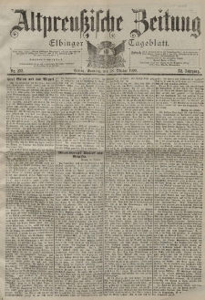 Altpreussische Zeitung, Nr. 253 Sonntag 28 Oktober 1900, 52. Jahrgang