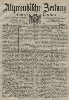 Altpreussische Zeitung, Nr. 255 Mittwoch 31 Oktober 1900, 52. Jahrgang