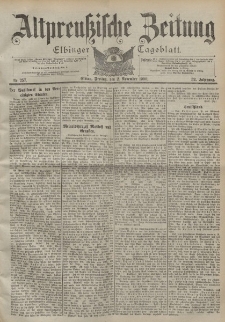 Altpreussische Zeitung, Nr. 257 Freitag 2 November 1900, 52. Jahrgang