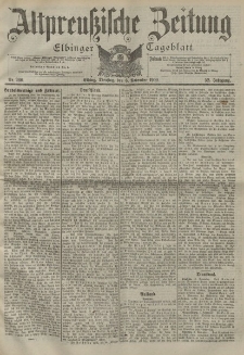 Altpreussische Zeitung, Nr. 260 Dienstag 6 November 1900, 52. Jahrgang
