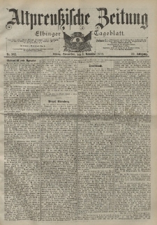 Altpreussische Zeitung, Nr. 262 Donnerstag 8 November 1900, 52. Jahrgang