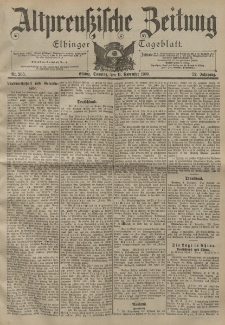 Altpreussische Zeitung, Nr. 265 Sonntag 11 November 1900, 52. Jahrgang