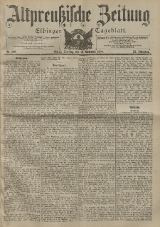 Altpreussische Zeitung, Nr. 266 Dienstag 13 November 1900, 52. Jahrgang