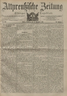 Altpreussische Zeitung, Nr. 267 Mittwoch 14 November 1900, 52. Jahrgang