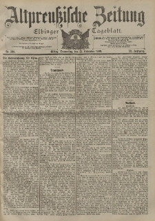 Altpreussische Zeitung, Nr. 268 Donnerstag 15 November 1900, 52. Jahrgang